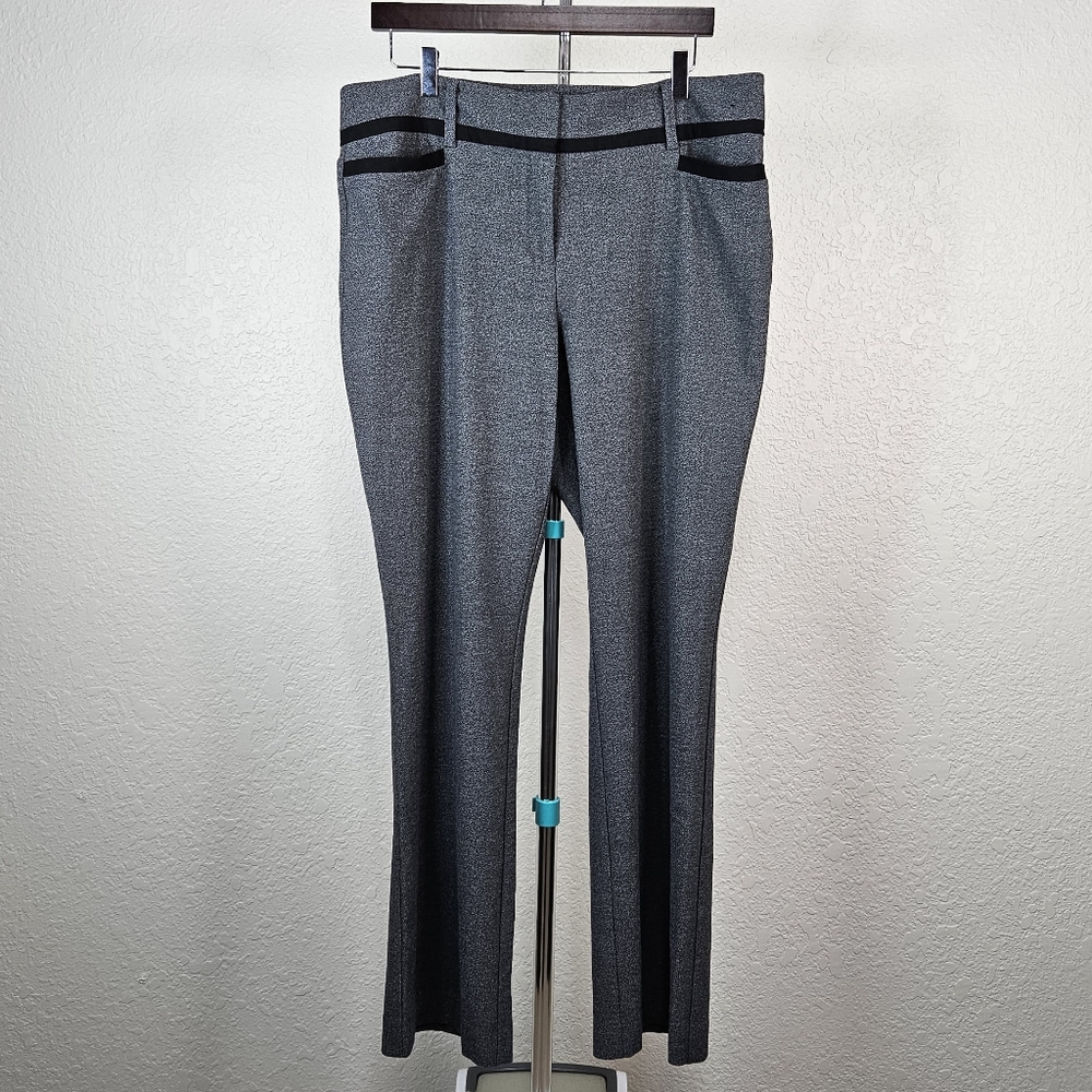 New York & Company Women's Gray 14 size Bootcut Dress pants Rayon pluse size